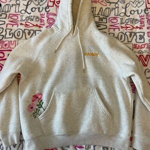 "Gift Giving" Oversized Lux Hoodie in Heather Gray